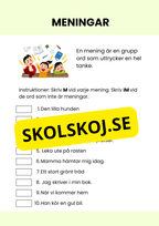 Meningar - Svenska
