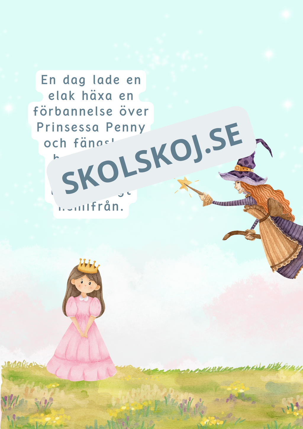 Den snälla draken och den modiga prinsessan - Läsförståelse + frågor