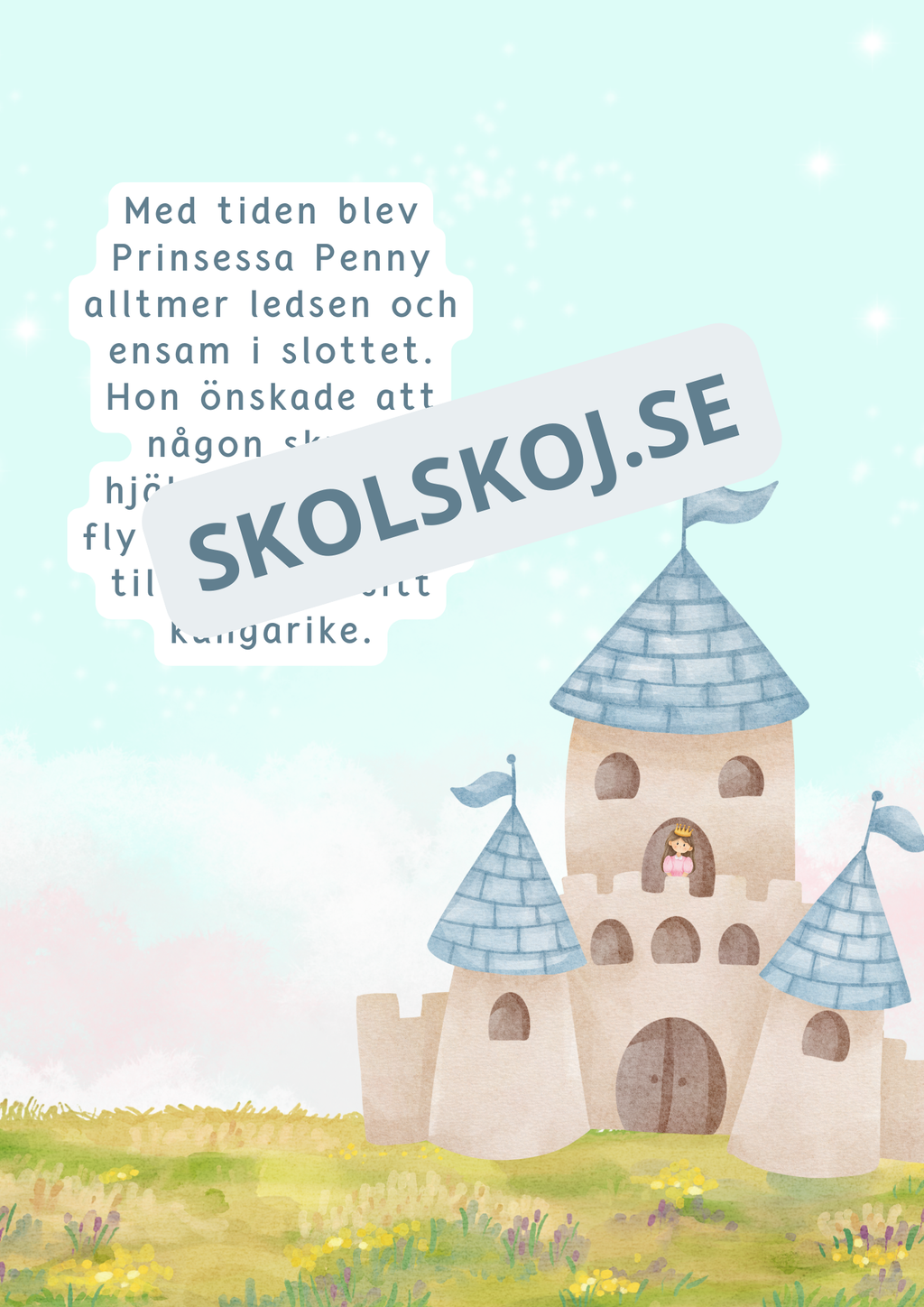 Den snälla draken och den modiga prinsessan - Läsförståelse + frågor