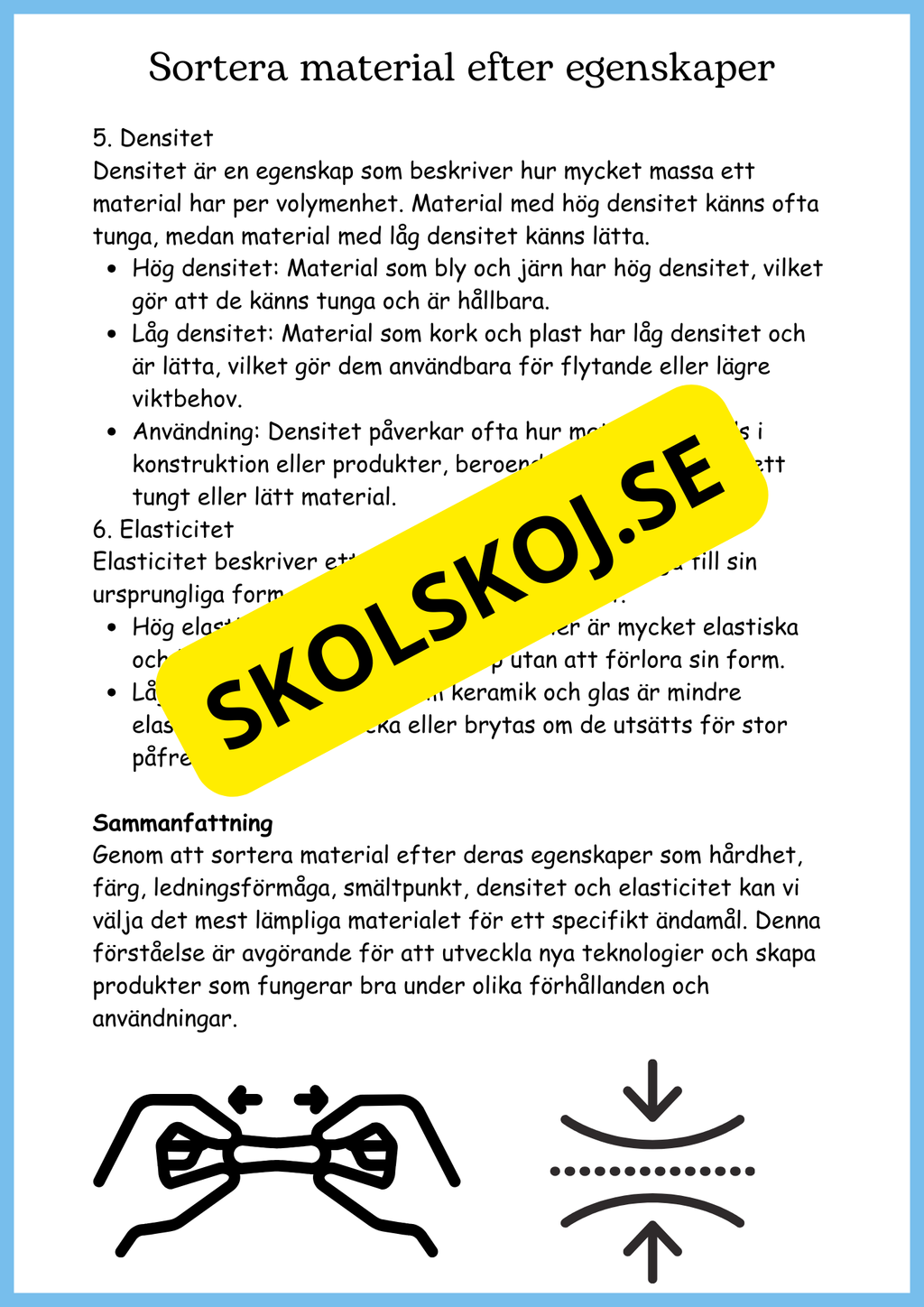 Vattnets kretslopp och materialens betydelse - Läsförståelse - Åk 4 - 6