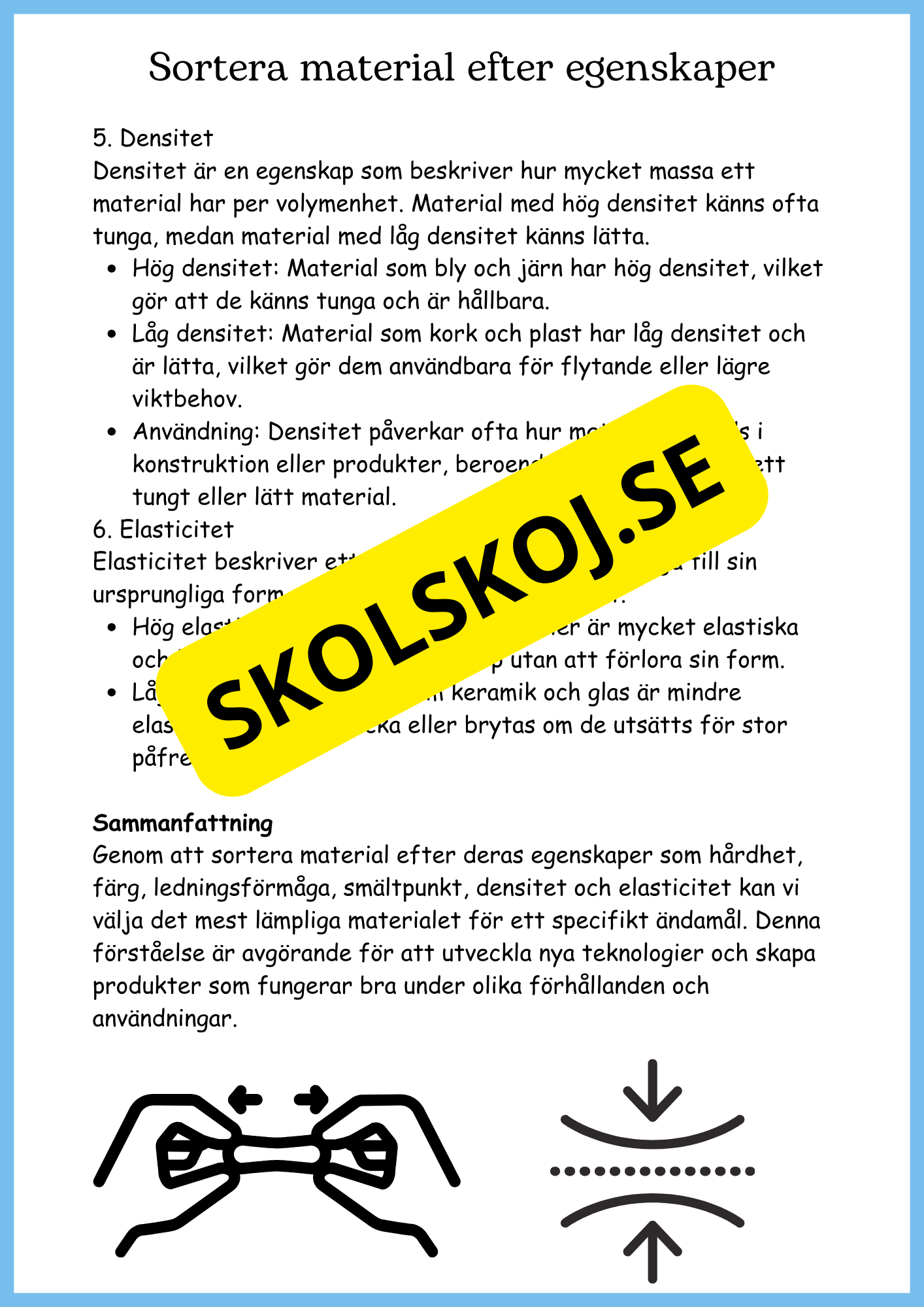 Vattnets kretslopp och materialens betydelse - Läsförståelse - Åk 4 - 6