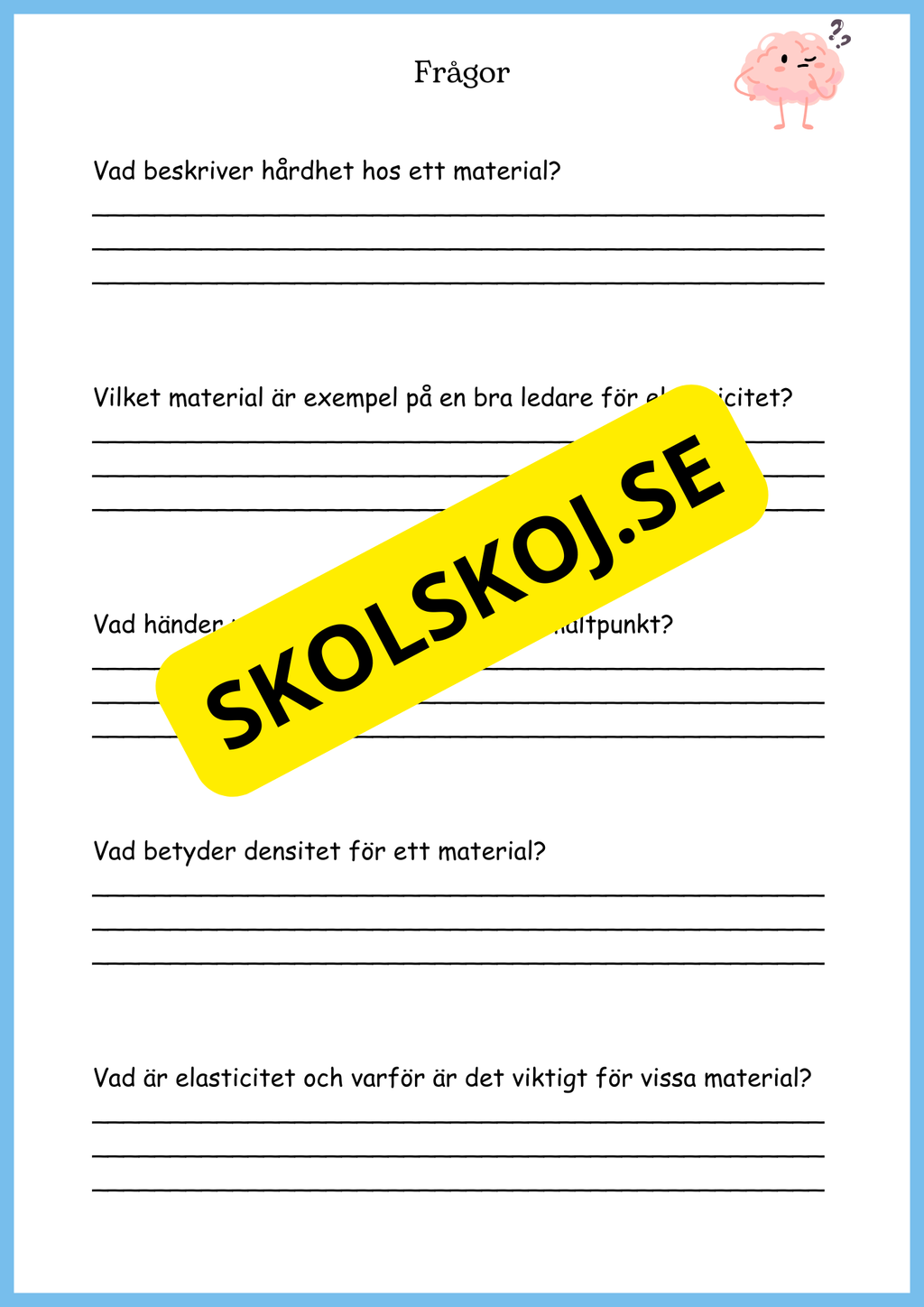 Vattnets kretslopp och materialens betydelse - Läsförståelse - Åk 4 - 6