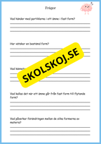 Vattnets kretslopp och materialens betydelse - Läsförståelse - Åk 4 - 6