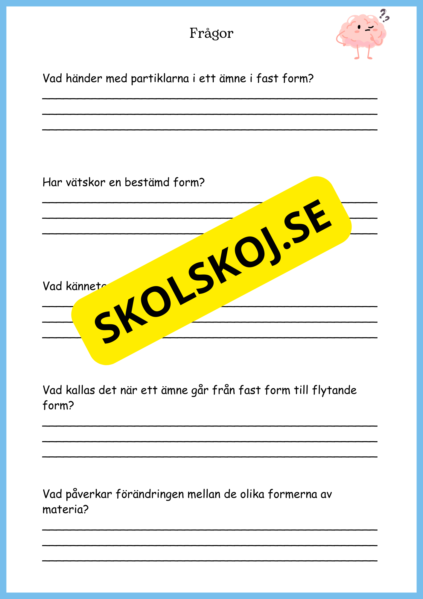 Vattnets kretslopp och materialens betydelse - Läsförståelse - Åk 4 - 6
