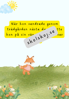 Lisa den nyfikna räven - Läsförståelse + frågor