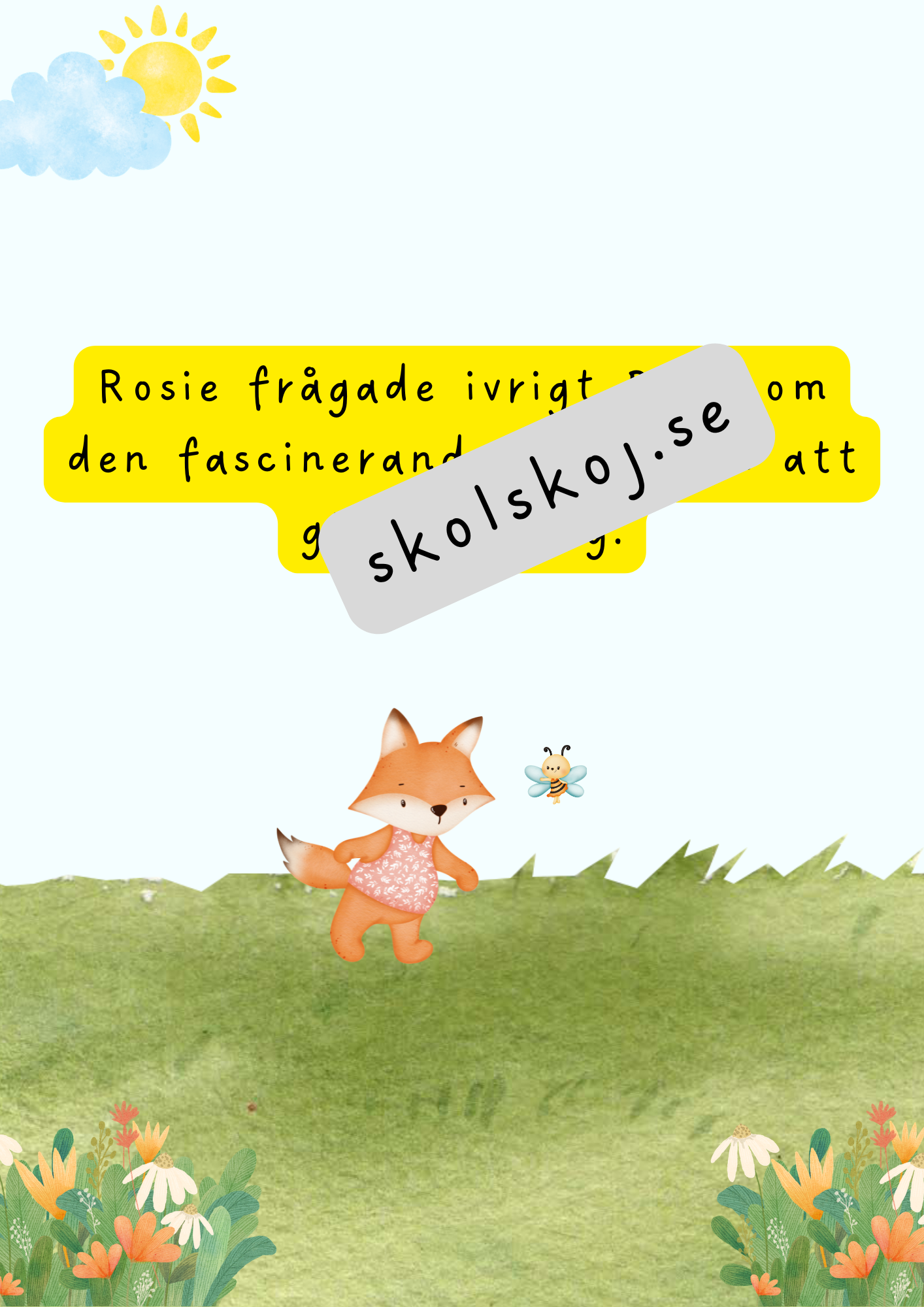 Lisa den nyfikna räven - Läsförståelse + frågor