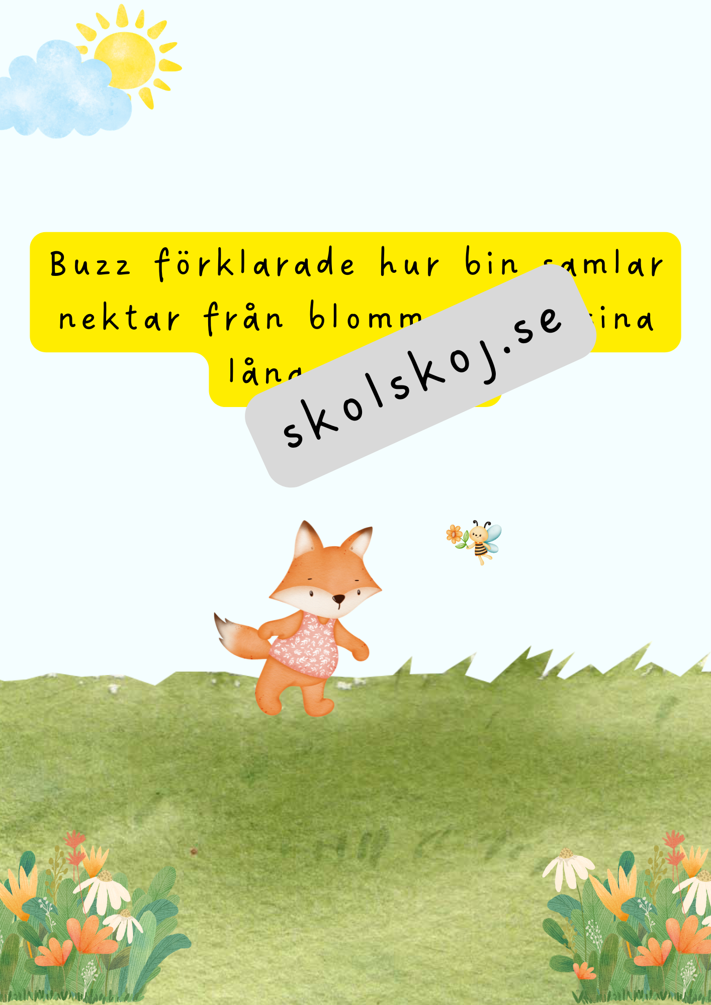 Lisa den nyfikna räven - Läsförståelse + frågor