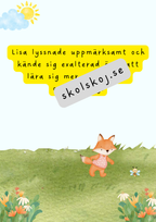 Lisa den nyfikna räven - Läsförståelse + frågor