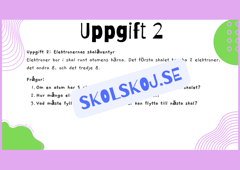 Upptäck atomernas värld - Presentation + Frågor - Årskurs 6 - 9