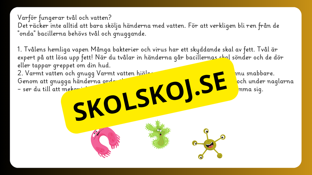Mikroorganismer - Fakta + frågor - Årskurs 4 - 6