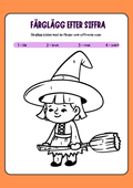 Färglägg efter siffra - Halloween