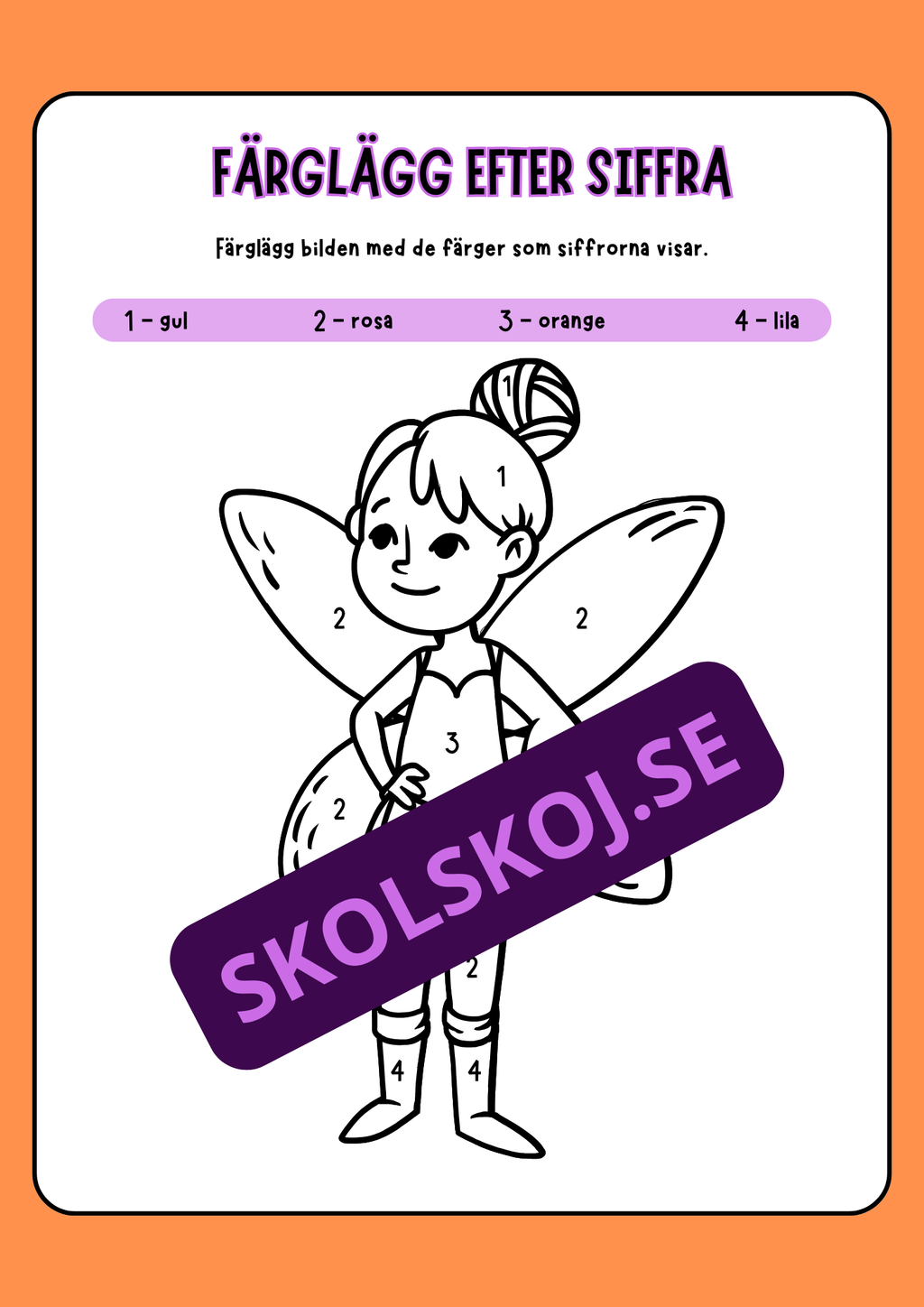 Färglägg efter siffra - Halloween