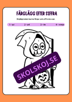 Färglägg efter siffra - Halloween