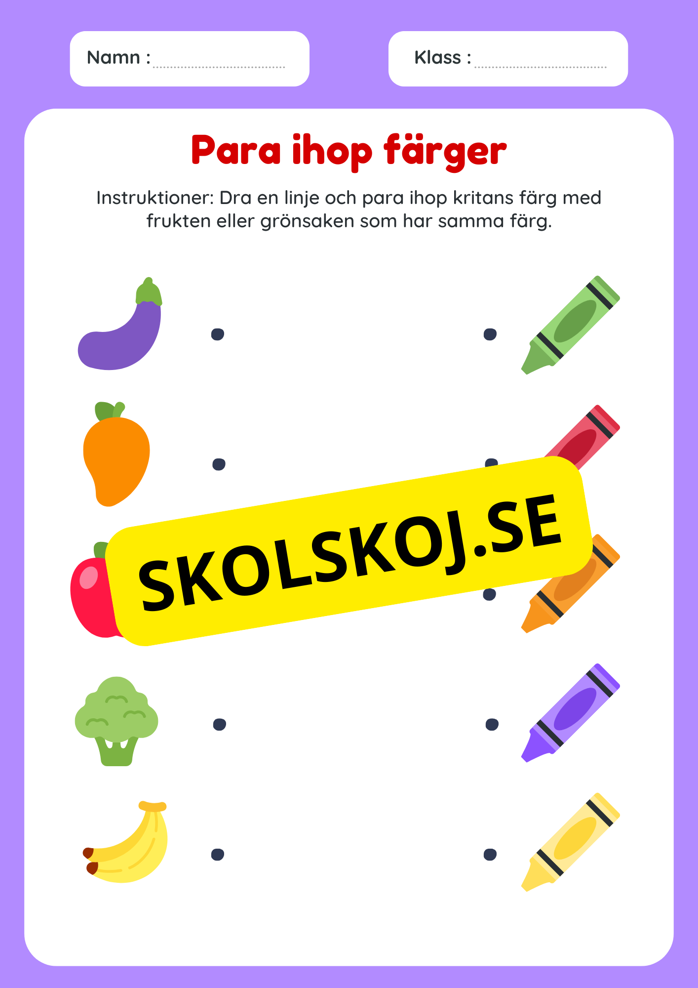 Fröken jag är klar - Frukter och grönsaker