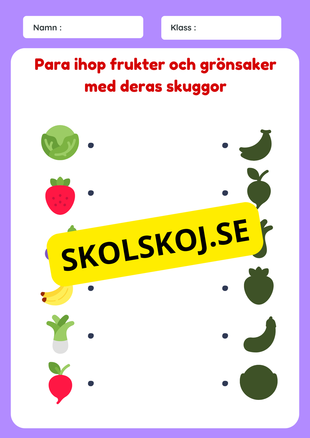 Fröken jag är klar - Frukter och grönsaker