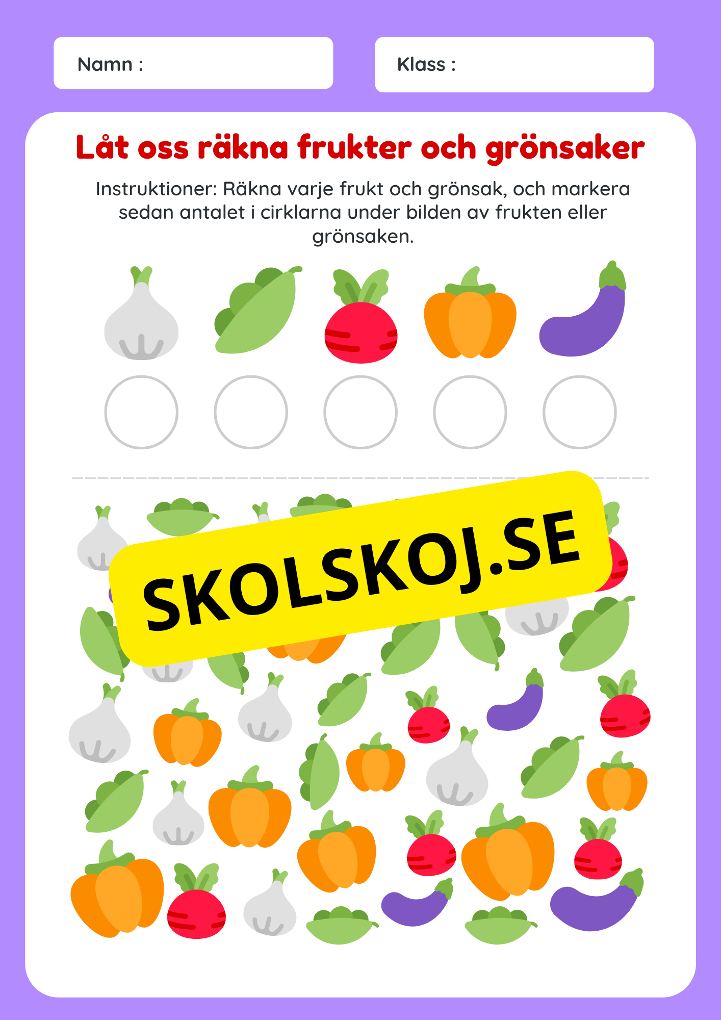Fröken jag är klar - Frukter och grönsaker
