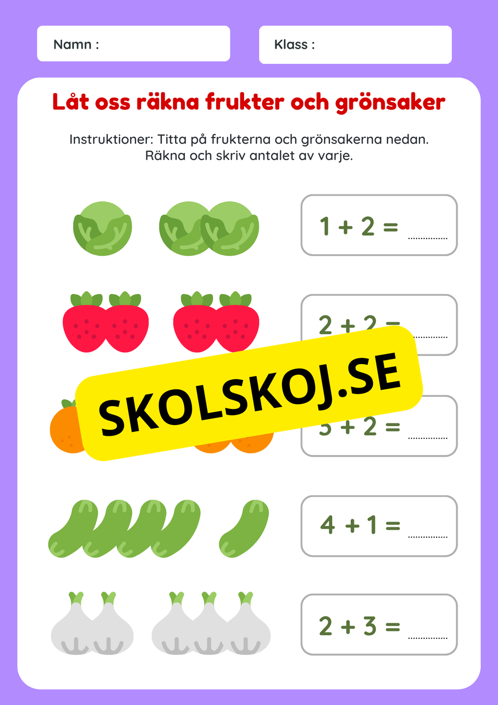 Fröken jag är klar - Frukter och grönsaker