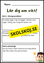 Lär dig om vikt - Häfte