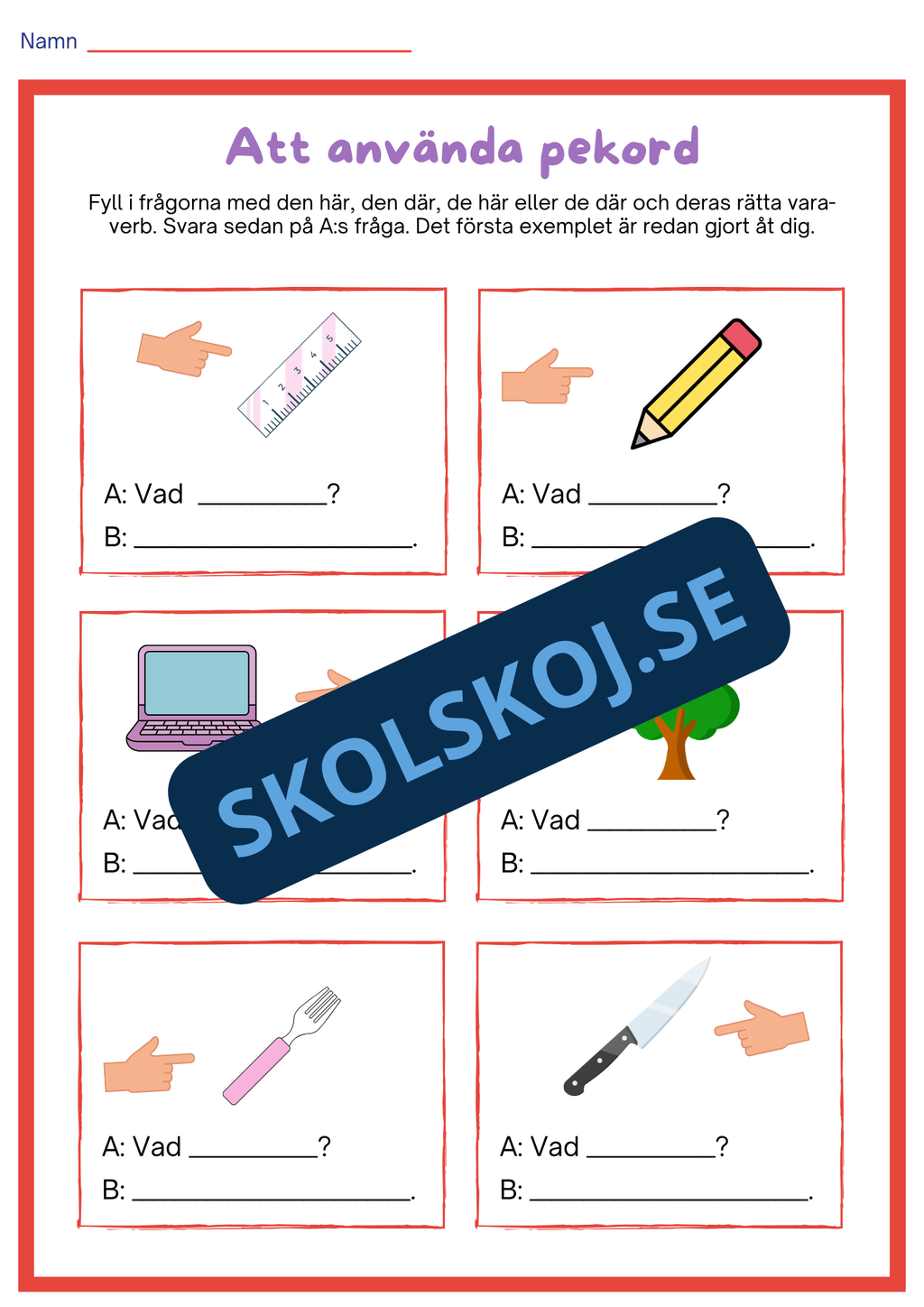 Att använda pekord