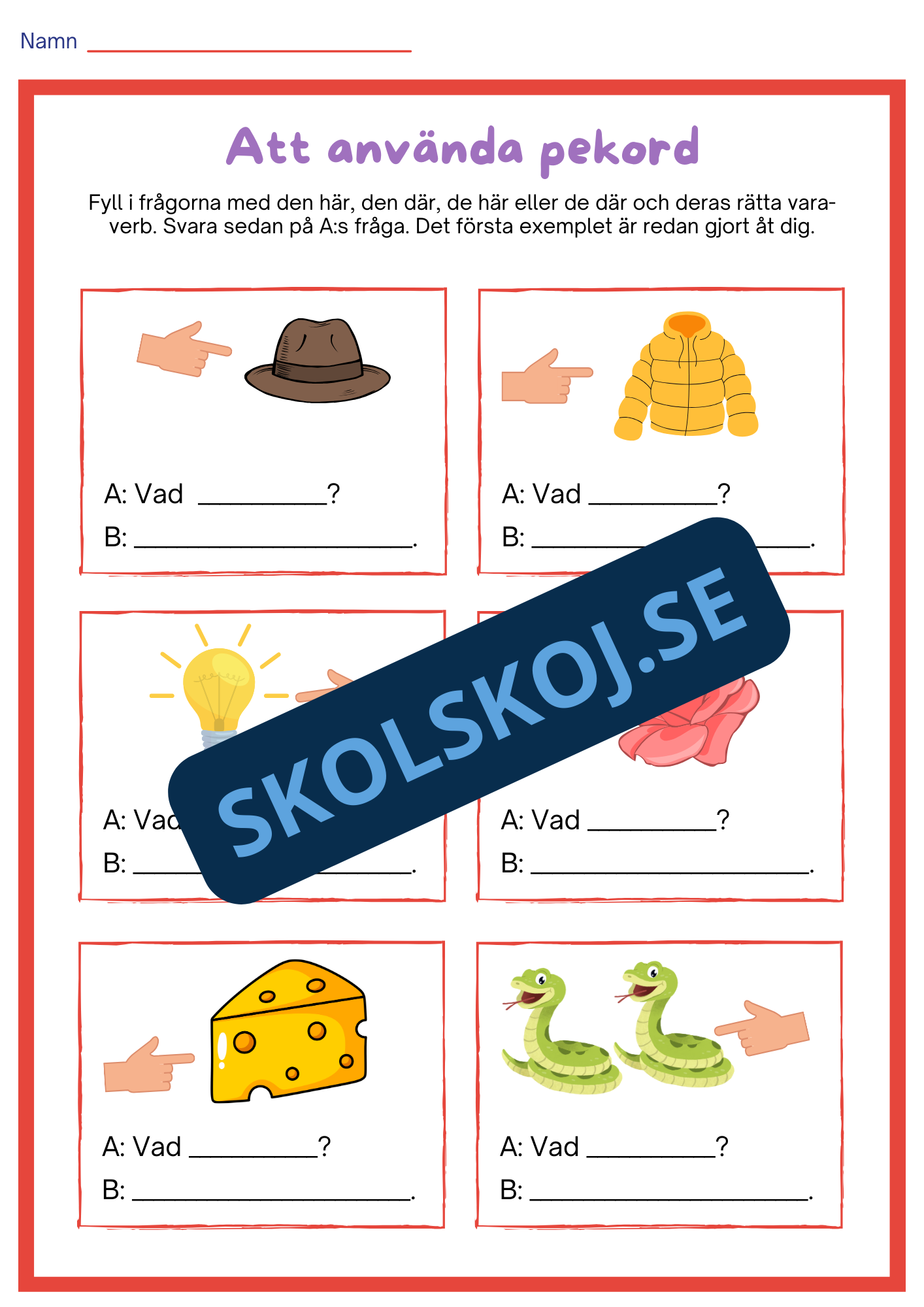 Att använda pekord