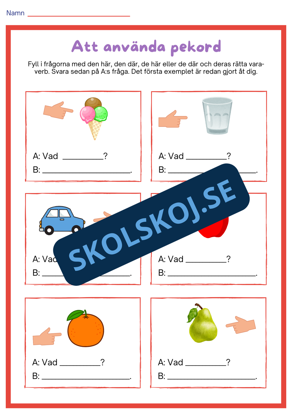 Att använda pekord