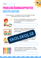 Problemlösningsuppgifter - Multiplikation - Åk 3 - 4