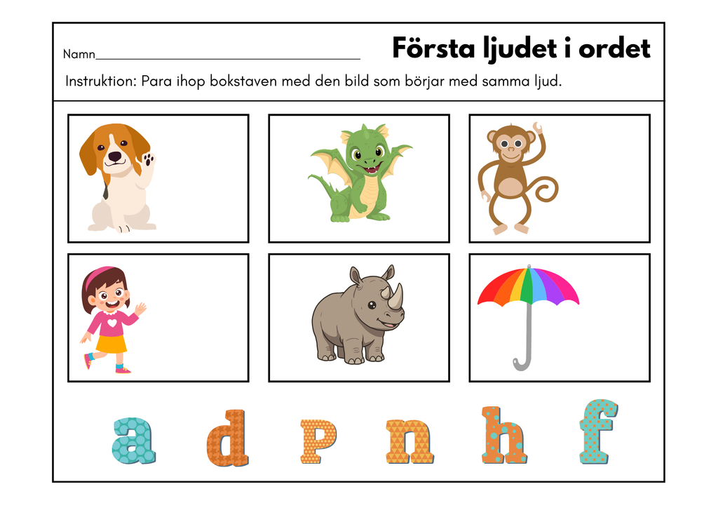 Första ljudet i ordet - Häfte