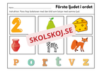 Första ljudet i ordet - Häfte