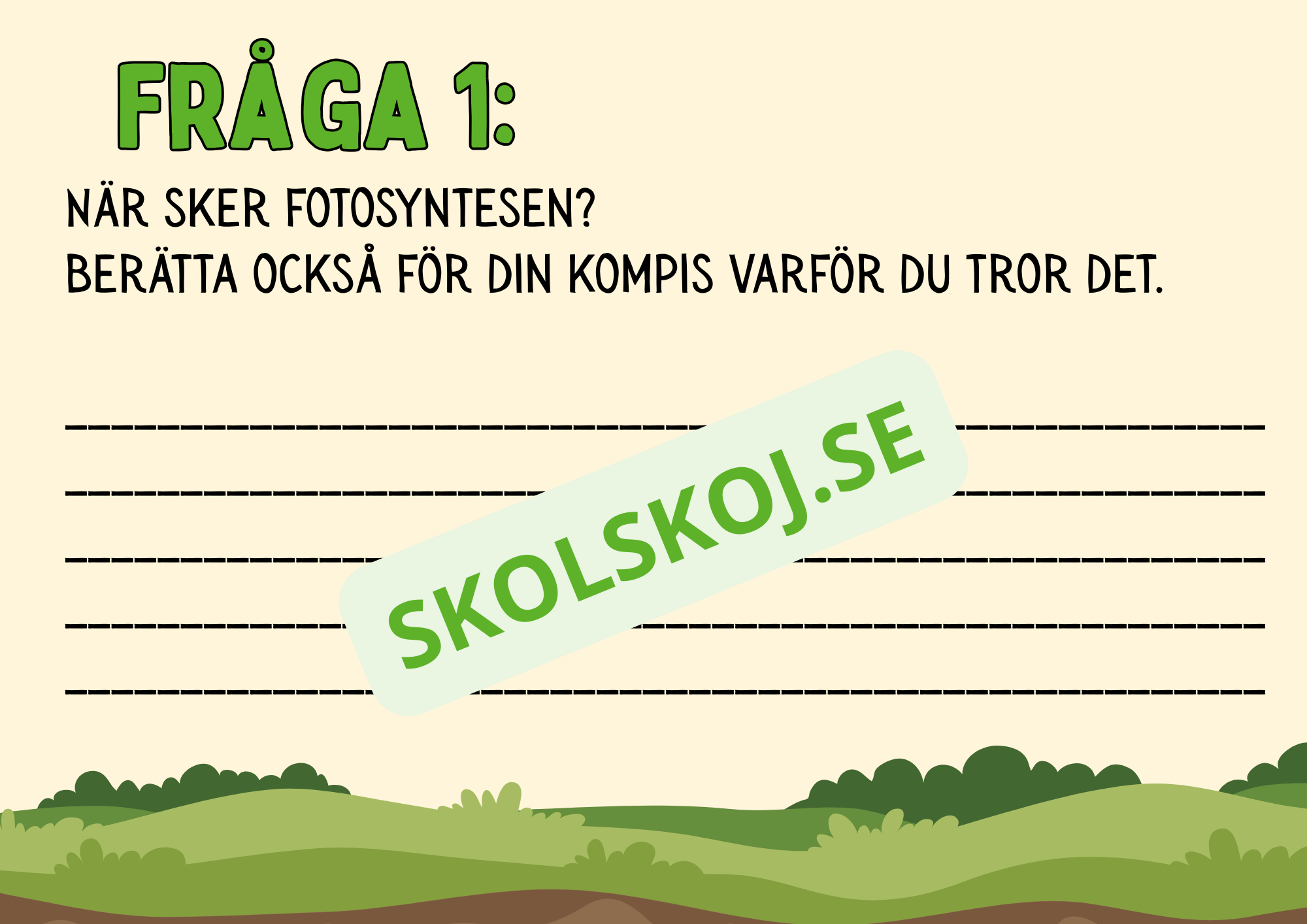 Fotosyntes - Häfte - Årskurs 4 - 5