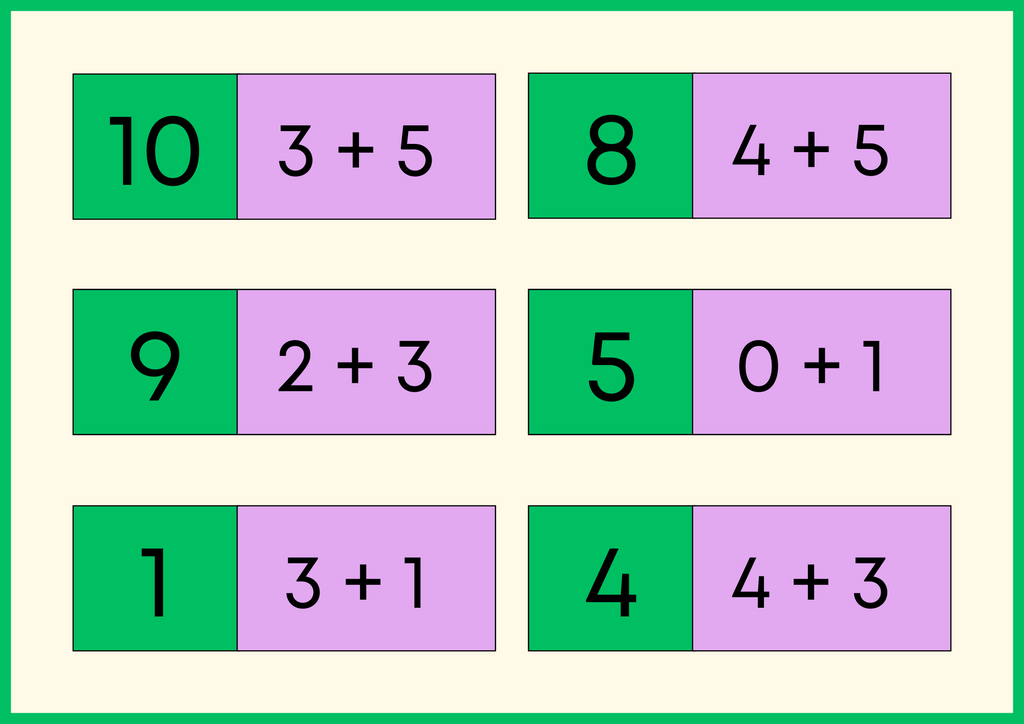 Plus-domino – Spelkort