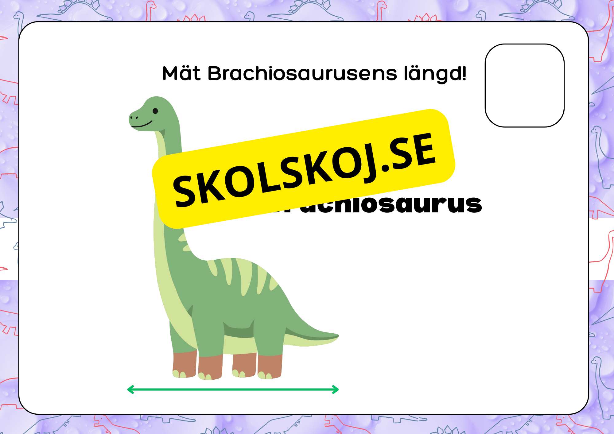 Mät dinosauriernas längd