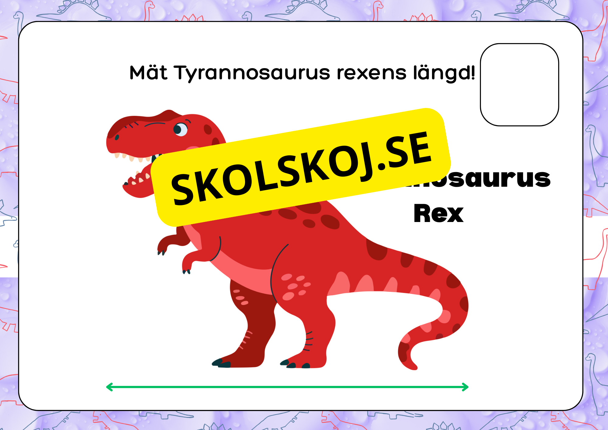 Mät dinosauriernas längd