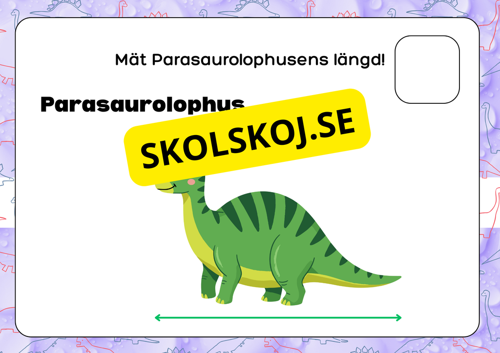 Mät dinosauriernas längd