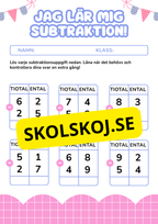 Jag lär mig subtraktion - Häfte