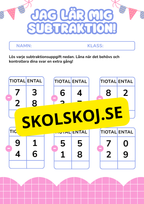 Jag lär mig subtraktion - Häfte