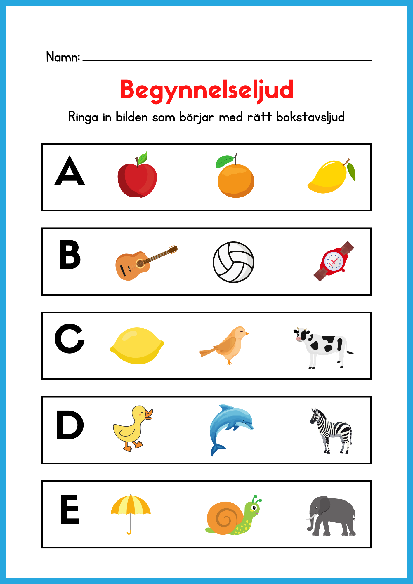 Begynnelseljud - Häfte