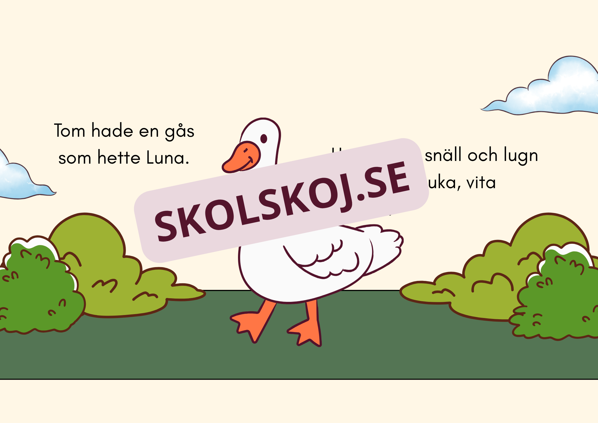 Gåsen och de gyllene äggen - Läsförståelse