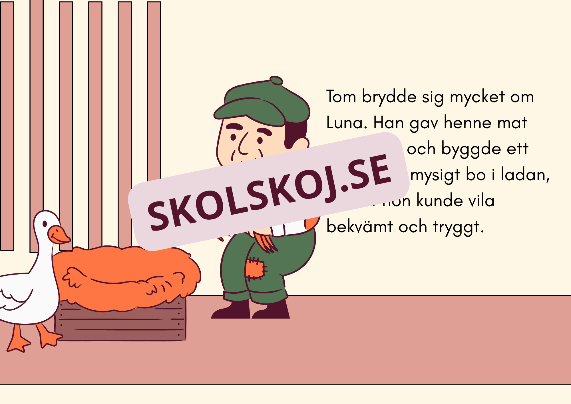 Gåsen och de gyllene äggen - Läsförståelse