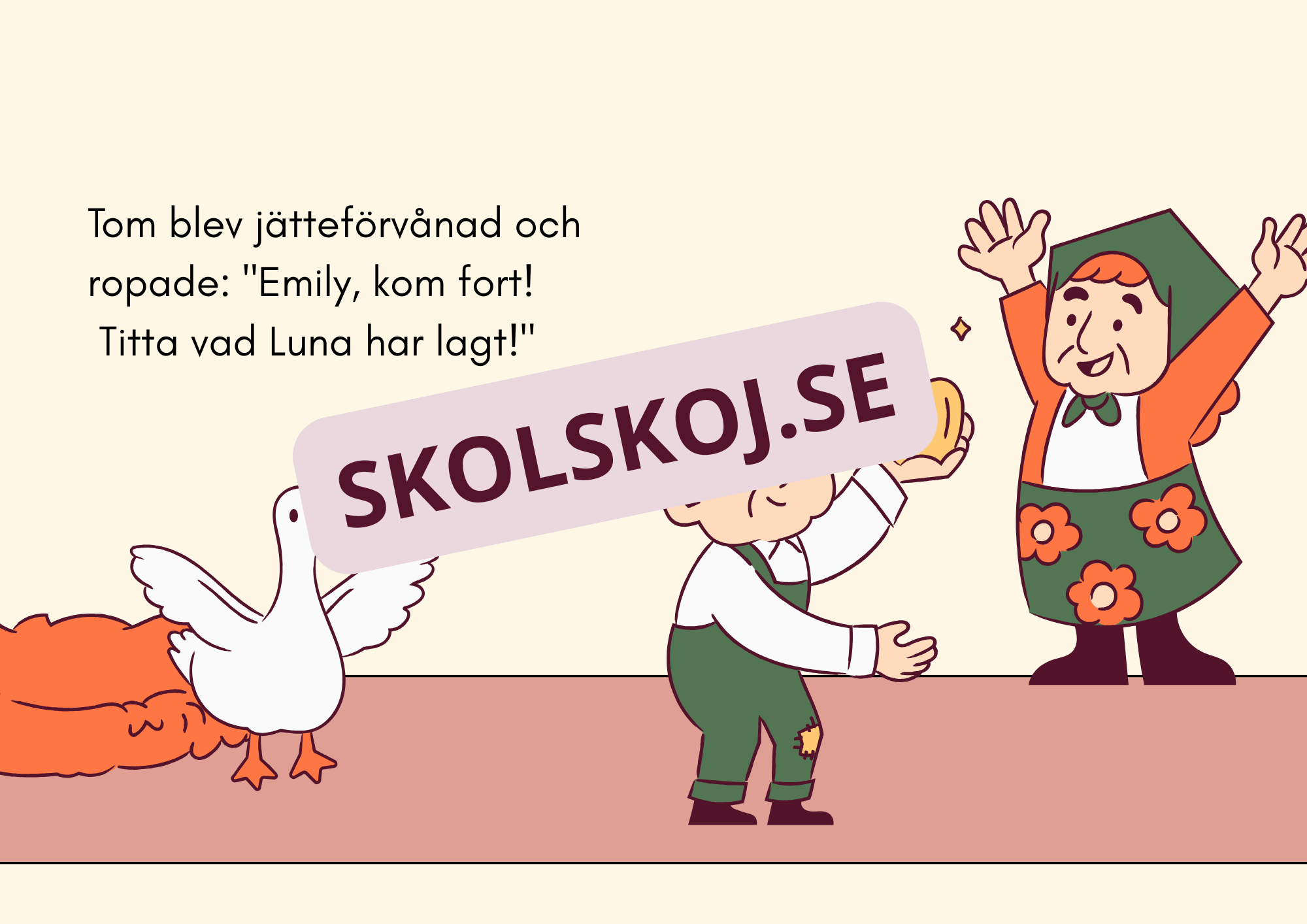 Gåsen och de gyllene äggen - Läsförståelse