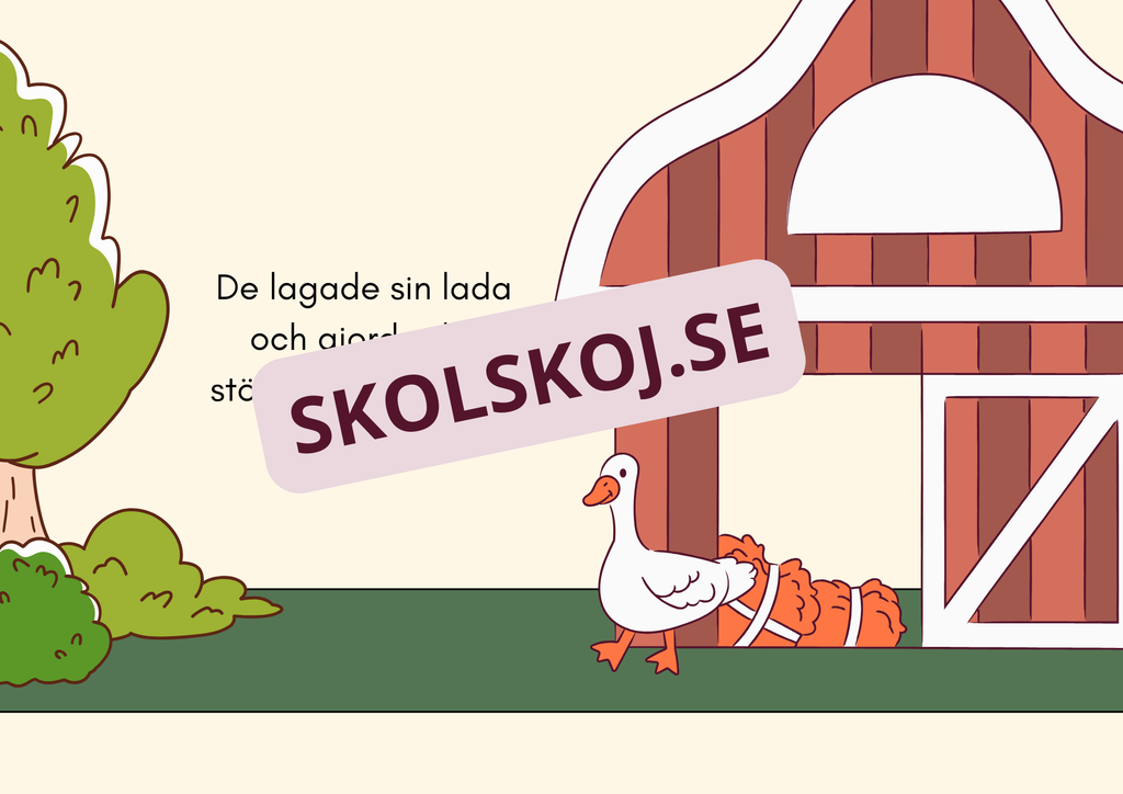 Gåsen och de gyllene äggen - Läsförståelse