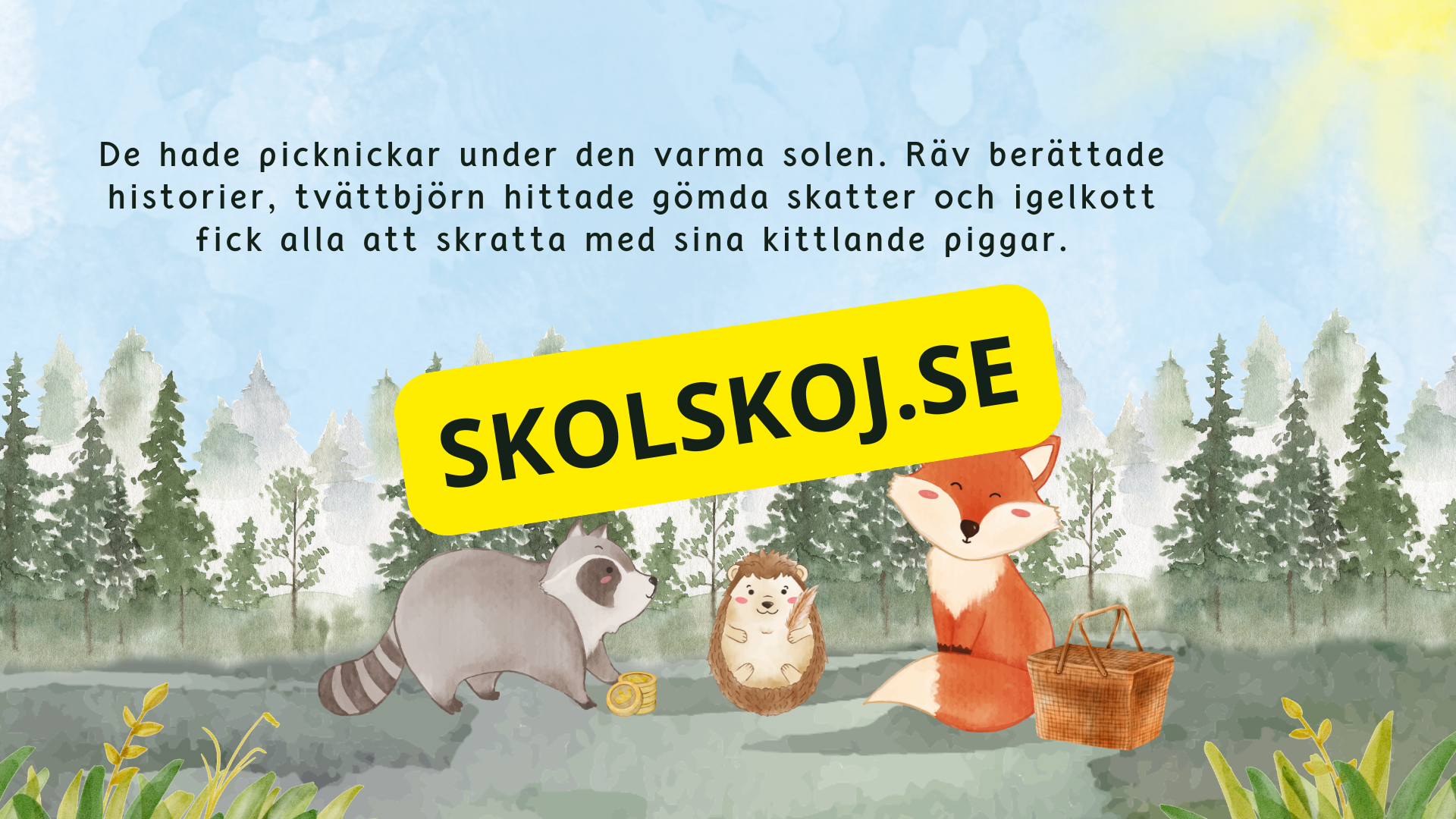 Den speciella vänskapen mellan räv, tvättbjörn och igelkott