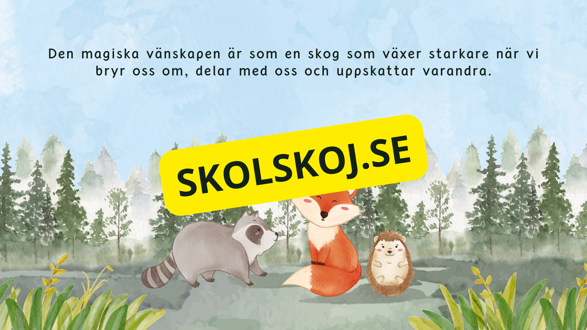 Den speciella vänskapen mellan räv, tvättbjörn och igelkott