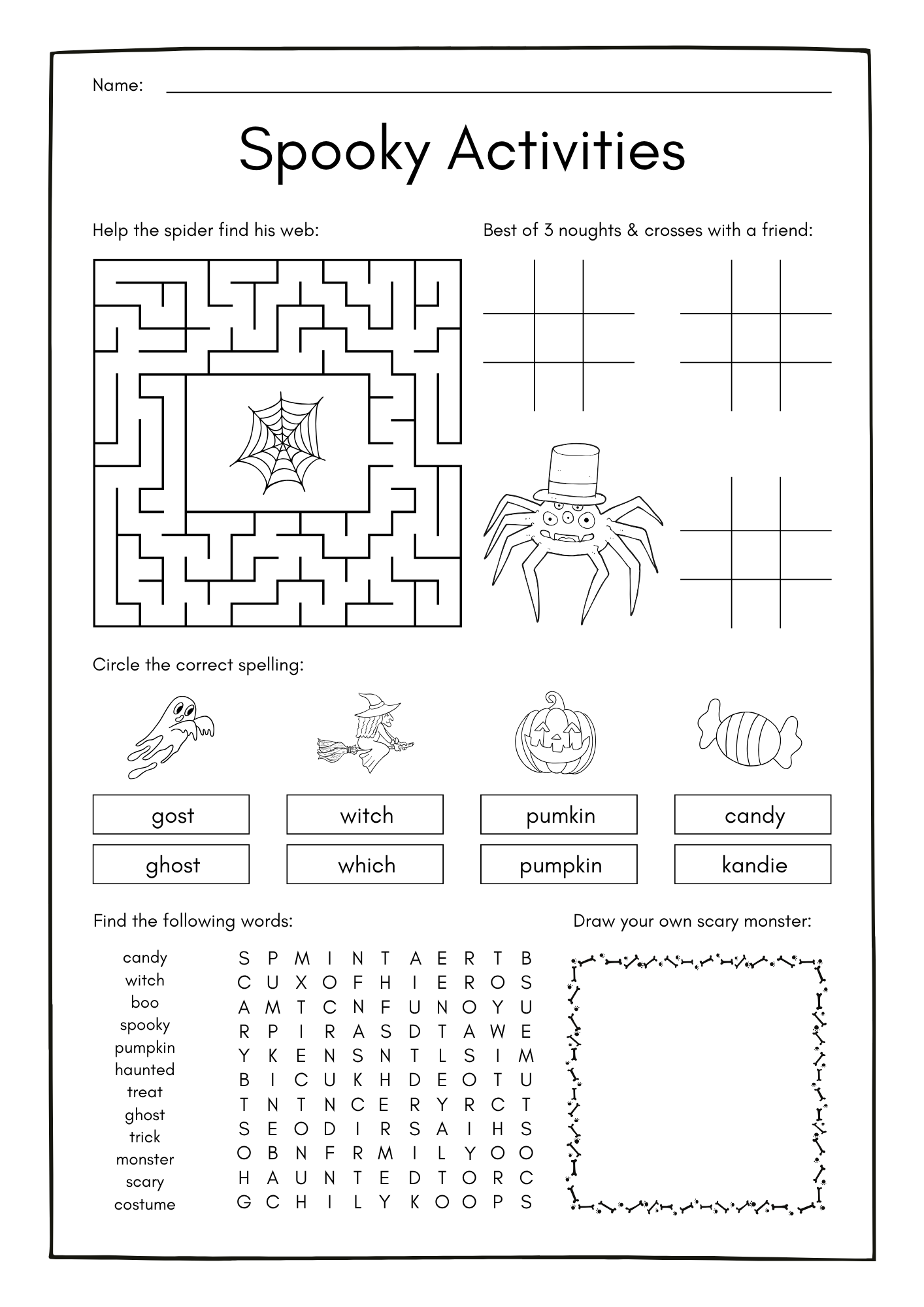Spooky Halloween - Activity book - Engelska