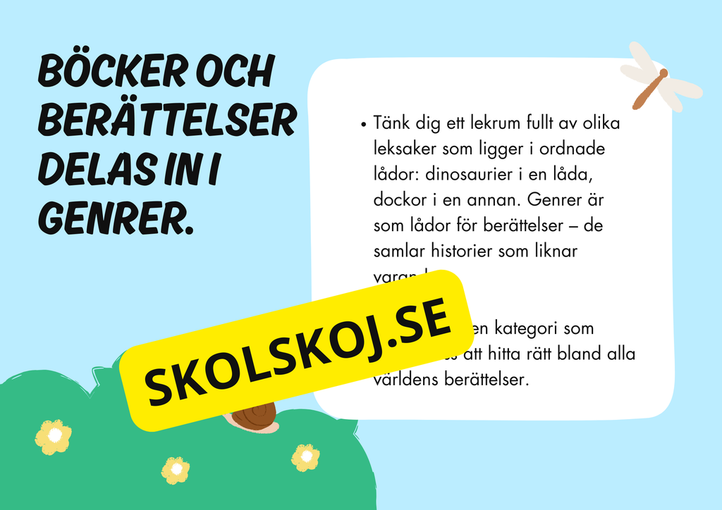 Bokgenrer - Presentation - Uppgifter