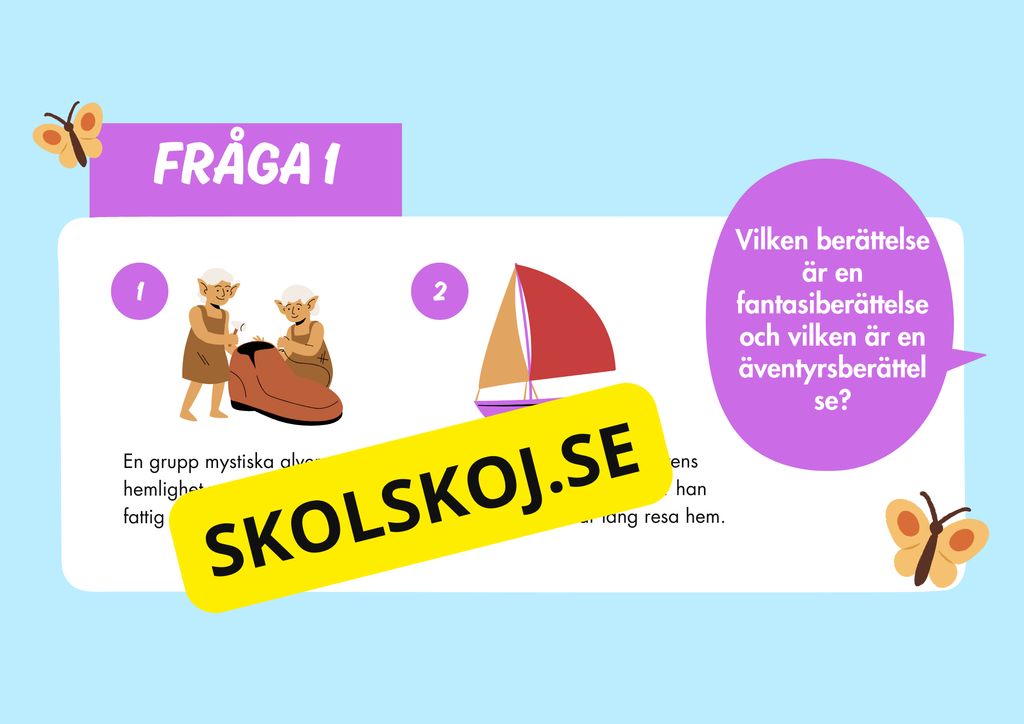 Bokgenrer - Presentation - Uppgifter