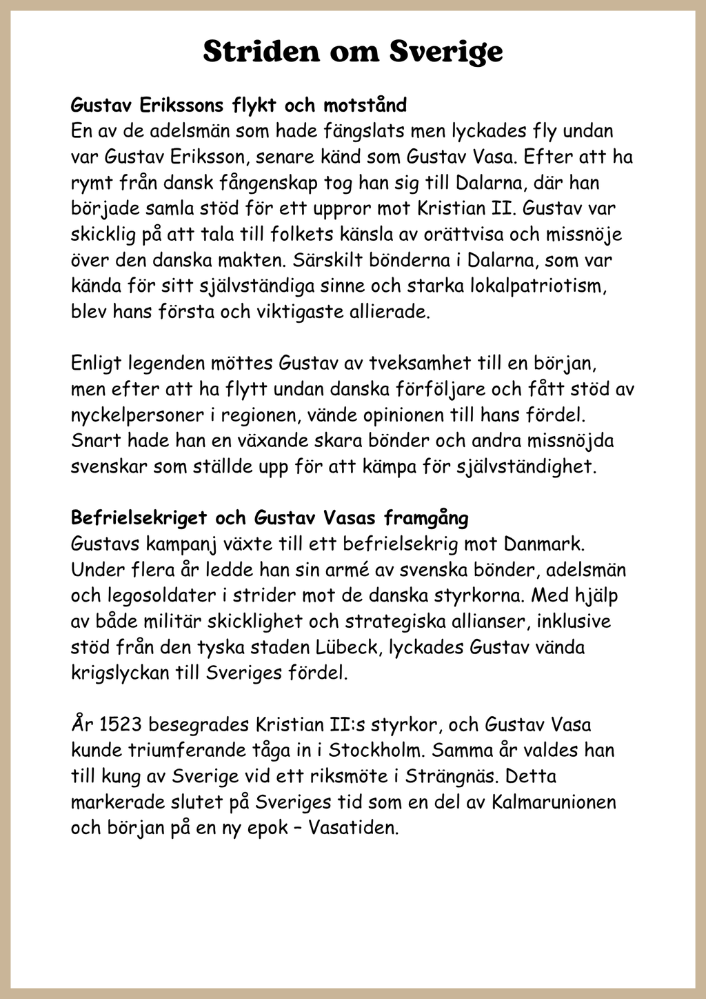 Stora historiepaketet: Från forntid till Vasatid (Åk 4–6)