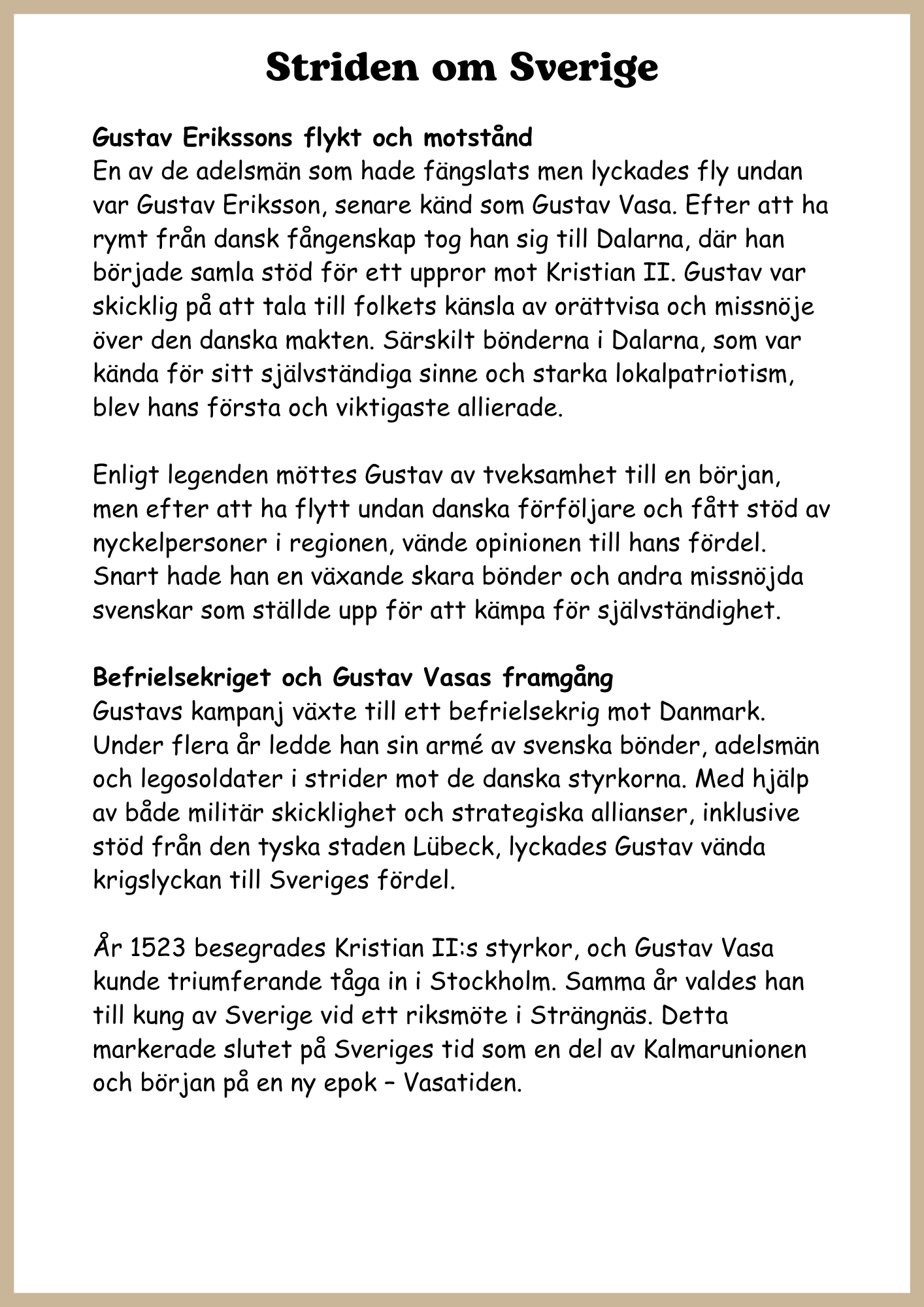 Stora historiepaketet: Från forntid till Vasatid (Åk 4–6)