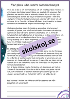 Jordens rörelser och vår plats i universum - Åk 4 - 6