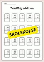 Plusskoj med siffror
