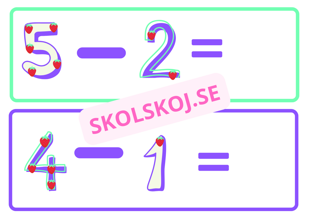 Rör och räkna – Subtraktion